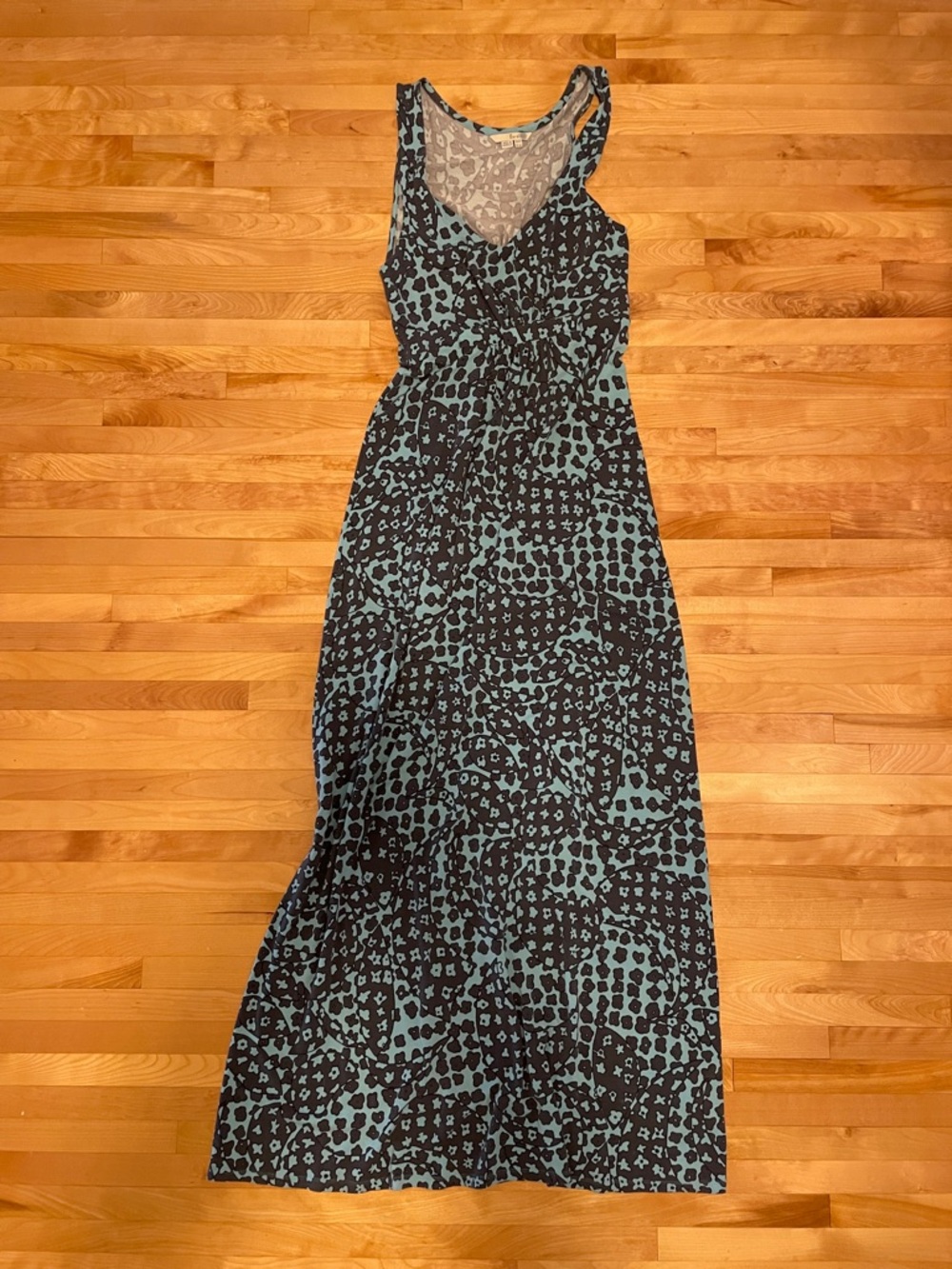 Boden Turquoise and Grayish Blue Sleeveless Maxi Dress US Size 8L